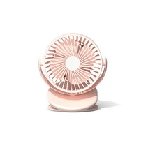 솔로브 클립 팬 USB 선풍기, Pink, F3