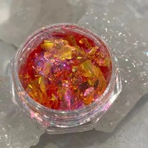시프팅 멀티 크롬 카멜레온 듀오크롬 아이섀도우 오렌지 골드 레드 안료 반짝이 플레이크 네일 젤 페이스 페인트 수지, 0.2g