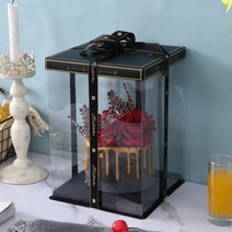 2단 케이크 투명 선물 포장 박스 상자 케이스 5개 1세트 미니 1호 2호 3호, H + 10인치 2단 30x30x25