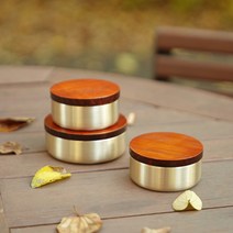 [놋담] 방짜유기 우디 찬기 소+중 세트, 상세 설명 참조, 옵션선택