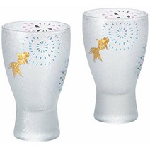 아델리아 니혼슈 글라스 페어 세트 금붕어 불꽃 100ml (프리미엄 일본 테이스트/술 글라스) アデリア 日本酒グラス ペアセット 金魚花火 100ml (プレミアムニッポンテイスト/酒グラ