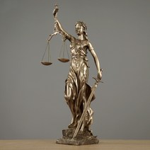 정의 여신상 조각 변호사 사무실 로스쿨 장식품 선물, 레이디 저스티스 레진 L
