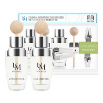 (1+1) 유멜 시그니처 벤트클립 카 디퓨저 20ml, 아카시아모링가, 2개