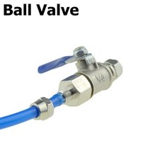 커넥터 커플러 공압 볼 밸브 퀵 피팅 4 6mm 8mm 10mm 12mm 압축기 에어 호스 워터 튜브 니들 조절 유량 제어 크레인 커플 링 162914, Metal Ball Valve_1/4
