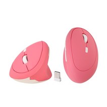 게이밍 손목보호마우스 배그마우스 롤마우스HKZA 2.4G 무선 수직 마우스 인체 공학적 USB 1600 인치 당 점, 03 분홍색, 한개옵션1