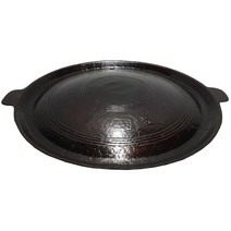 창조명품주물 무쇠 양면 솥뚜껑불판 지름 30cm~60cm 2~8인용 구이판 솥뚜껑 가마솥뚜껑 캠핑 가정용, 양면불판 550호 지름 55cm