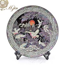 H.jin 자개나전칠기 쟁반 (송학) 30cm.현진통상