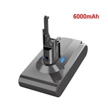 다이슨호환 배터리 POWTREE 6.0Ah V8 SV 215681 Dyson Animal/Absolute/Motorhead/Fluffy/SV 핸드 헬드 무선 진공 청소기 리튬 이온, CHINA, 1Pack 6.0Ah