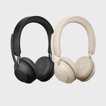 자브라 Jabra Evolve2 65 Stereo 무선 헤드셋 / MS Teams Zoom Skype, 베이지+USB-C+MS(충전스탠드포함)