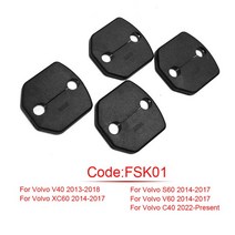도어 스트라이커4pcs 자동차 스타일링 도어 체크 암 보호 커버 ABS 볼보 XC40 S60 V60 V40 S90 V90 Polesta