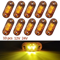 트럭 10pcs 12V Led 주차 조명 자동차 외부 전구 신호 표시 등 경고 캐러밴 트레일러 24v 액세서리