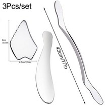 스테인레스 마사지 괄사 도구 스텐 마사지기 승모근 근육 근막, 3Pcs