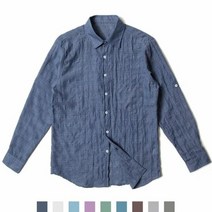 남자남방 린넨 라이크 포켓 롤업 셔츠 남방
