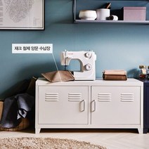한샘 재크 철제 양문 수납장 화이트 DIY, 단일/상품