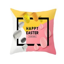 토끼 베개 인테리어 쿠션 Home Decoration Radio Day Happy Easter Rabbit Printing Polyester Pillow Cush, 21 36_04 40X40CM