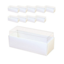 이홈베이킹 윗투명 뚱카룽 3구 마카롱 상자 5213, 로얄아이보리, 20개