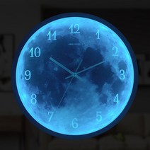 달 무선 led 벽 시계 벽걸이 전자 건전지 무소음 LED, 무선led벽시계