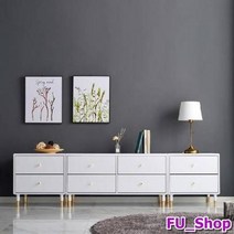 ForU363 TV대 풀세트 서랍형 수납장 진열장 거실수납장 TV테이블 거실장 협탁, 멀바우