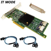 LSI SAS 컨트롤러 어댑터 RAID 카드 미니 HD 6Gb PCI-E 3.0 X8 9217-8i HBA SFF8087, IT mode with cable, 03 IT mode with cable