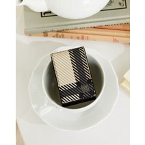22FW [JUBILEE CHECK][쥬빌레 체크] 블랙 쥬빌레 체크배색 가죽 키홀더 DBHO2F740BK