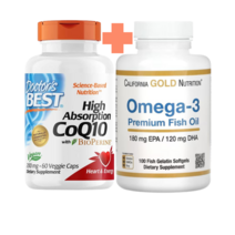 코큐텐 코엔자임 CoQ10 200mg+오메가3 2200mg 180EPA 120DHA, CoQ10 180캡슐+오메가3 100소프트젤