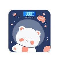 만화 곰 LCD 디스플레이 유리 욕실 체중 계 스마트 체성분 몸무게 측정 기 체지방 분석, 1 개