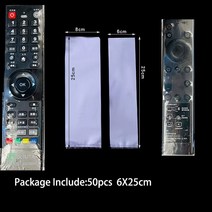 열수축비닐 투명포장지 선물포장비닐 TV에어컨 원격 제어 방진 씰링 필름 보호 커버에 대 한 PVC 랩 가방50 개, 04 50xS