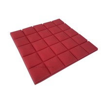 방음지 계란판 박스 매트 패드 시트 보드 스펀지 4PCS 50x50x3cm 스튜디오 어쿠스틱 폼 방음 사운드 흡수, 02 red