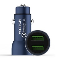 앨빈 2세대 듀얼 USB 차량용 고속 충전기 멀티소켓 시거잭, 메탈블루, 앨빈2세대 시거잭