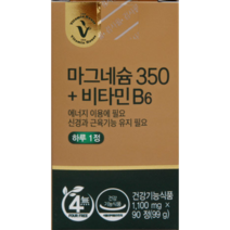 하루 1정 마그네슘 350mg 약사운영 건강잡화점과 건강 백세 만세 [비타민 하우스] 마그네슘 350 + 비타민B6 (1100mg x 90정) 건강상담 문의 환영