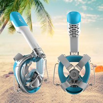 (무료 반품/교환) 듀얼브레서 프리다이빙 V3 스노쿨링 마스크 스노클링 장비 스노우쿨링 풀페이스 마스크, 스카이