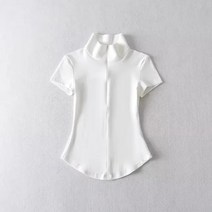 여성용 승마 티셔츠 반팔 피트니스 셔츠 상의 의류 장비 여름, [01] S 42-49kg, [06] as pictures, 1개