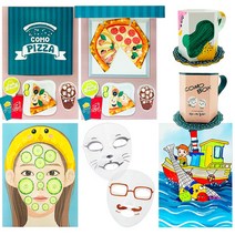 꼬모상자 나만의 머그컵 어린이 동물 마스크팩 낚시놀이 장난감 피자 만들기 키트, 4월 미술만들기 3종세트+피자만들기