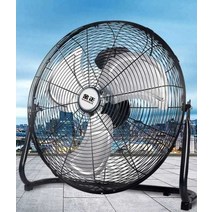 CASHL 바닥선풍기 초강력 공장용 산업용 낮은 바닥, B.검정색 12인치 버튼