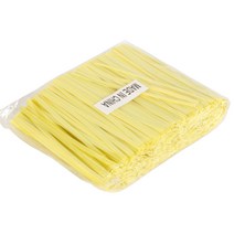 파스텔톤 칼라타이 빵끈 1000개입 (노란색 yellow)