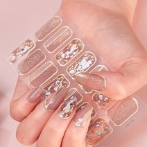 에스떼오뜨젠 붙이는 네일아트 패티큐어 젤스티커, 초콜리트펄, 1개