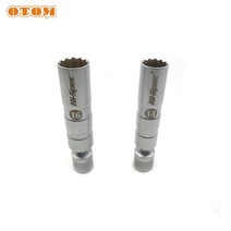 otom 범용 14mm16mm 포인트 리무버 렌치 마그네틱 점화 플러그 슬리브 소켓 자동차 제거 도구 12 각도 얇은 벽 38 운전하다 호환, 14mm 및 16mm