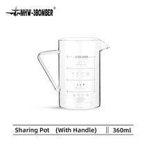 서버컴퓨터 데스크탑 노트북 커피 360ml 날카로운 입 유리 드립 커피 공유 주전자 떨어지는 커피, 손잡이가 있는 360ml