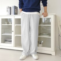 로니제이 남자 남녀공용 무지 트레이닝 츄리닝 허리 밴딩 팬츠 와이드 면바지