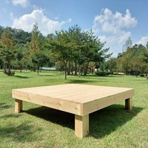 [테이블쉼터] 야외용 평상 1800x1800 방부목 사이즈조절가능, 연밤