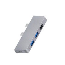 마이크로소프트 서피스 프로 8 9 X 도킹 스테이션용 허브 스테이션 분배기 컨버터 PD c타입 USB C 어댑터 4K HDMI 호환, Grey