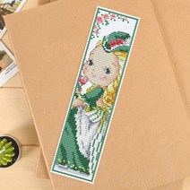 실 십자수 프랑스자수 펀치니들 DIY키트 647-650 책갈피 공주 diy 공예 세트, 649, 18ct