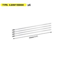 유리섬유 오토바이 배기 머플러 열차단 테이프 단열 랩 타이, 07형200mm ties 4pcs