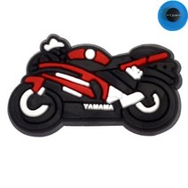 만화 패션 바이크 오토바이 아이콘 PVC 소프트 악어 매력 1 개 소년 파티 선물 멋진 정원 신발 액세서리 DIY 팔찌 장식