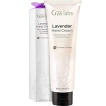 Gya Labs 라벤더 핸드 크림 건조한 손용(56.7g(2온스) - 순수하고 희석되지 않은 치료 등급 라벤더 오일로 제작 - 건조하고 갈라진 피부 및 진정 향기, 1개