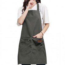 베이직 코튼 바리스타 앞치마 1P 그레이, 상세페이지 참조
