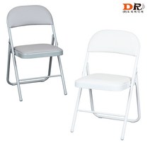 도리퍼니처 분체 접의자 신형 / 화이트 그레이 접의식 업소 접이식 간이 강당 행사 철제 보조 의자