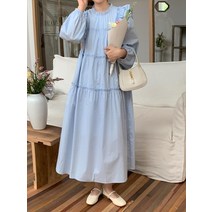 엔제리 프릴 캉캉 롱 원피스 2379