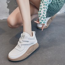 TTiiHot 여성용 캐주얼 플랫폼 통굽 슈즈 편하다 운동화 6cm