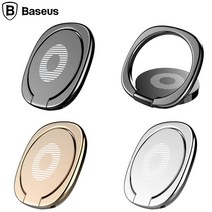 베이스어스 링 브라켓 스마트폰 낙하방지 손잡이 거치대, 블랙, 1개